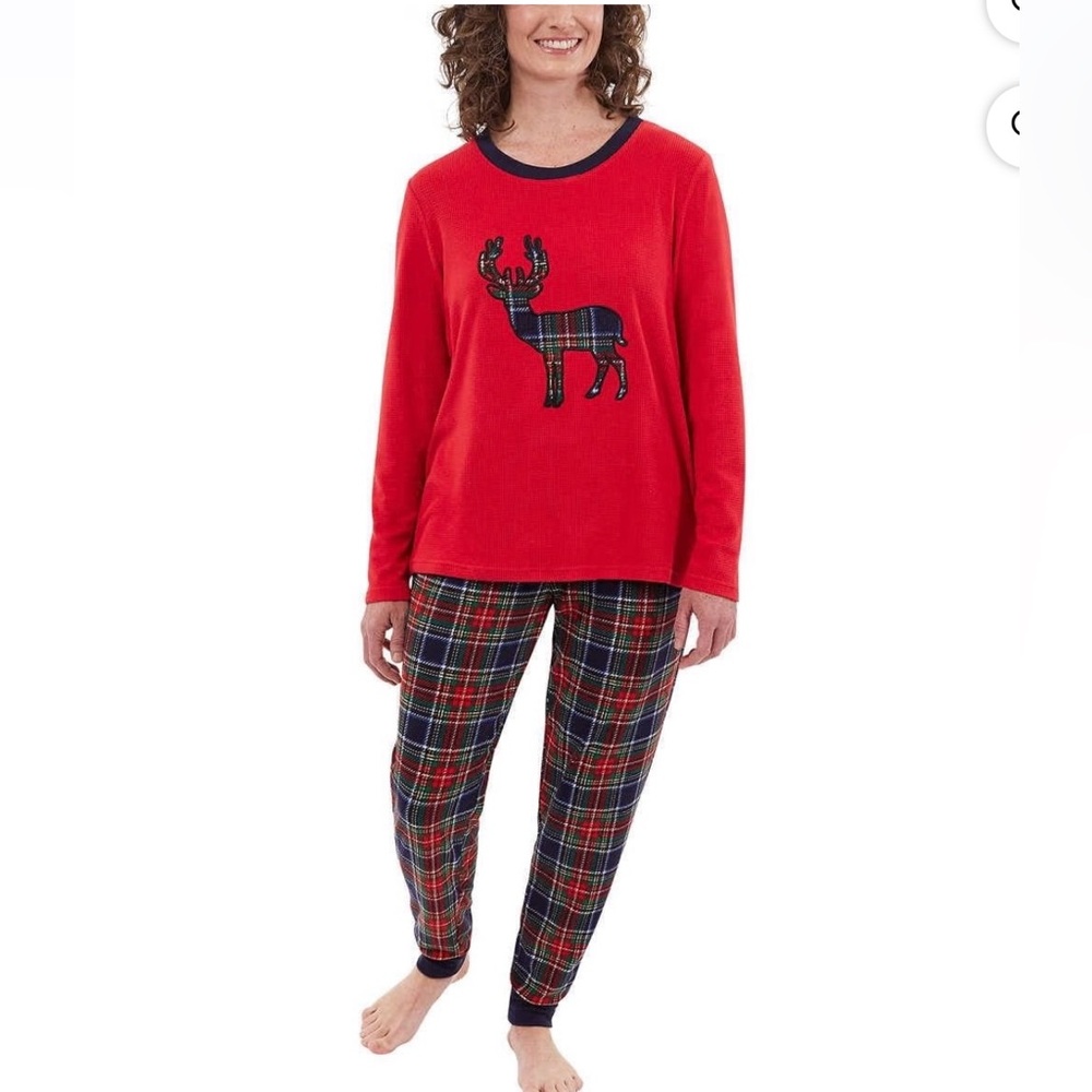 Eddie Bauer Women's Holiday Reindeer Family Matching Pajama Set  New with tags